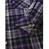 image:imageVATPAVE Boys Flannel Button Down Shirt Casual Long Sleeve Plaid Shirts 614 YearsBlack Purple