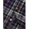 image:imageVATPAVE Boys Flannel Button Down Shirt Casual Long Sleeve Plaid Shirts 614 YearsBlack Purple