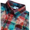 image:imageVATPAVE Boys Flannel Button Down Shirt Casual Long Sleeve Plaid Shirts 614 YearsRainbow