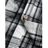 image:imageVATPAVE Boys Flannel Button Down Shirt Casual Long Sleeve Plaid Shirts 614 YearsWhite Black