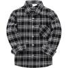 image:imageVATPAVE Boys Flannel Button Down Shirt Casual Long Sleeve Plaid Shirts 614 YearsBlack