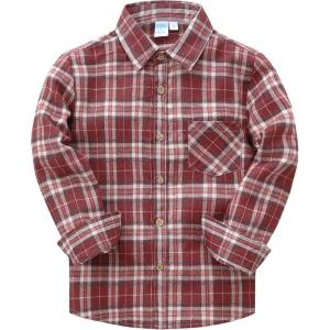 image:imageVATPAVE Boys Flannel Button Down Shirt Casual Long Sleeve Plaid Shirts 614 YearsWinered