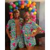 image:imageUOUA 80s Outfit Women 90s Jumpsuit Costume OnePiece Workout Track Suit Party Retro ClothingGreenish Print