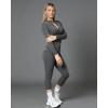 image:imageUOUA Two Piece Outfits Women Tracksuit Sets Long Sleeve Zip Up Jacket amp Leggings for Gym Workout SetDarkgrey