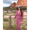 image:imageUOUA Two Piece Outfits Women Tracksuit Sets Long Sleeve Zip Up Jacket amp Leggings for Gym Workout SetPink