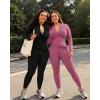 image:imageUOUA Two Piece Outfits Women Tracksuit Sets Long Sleeve Zip Up Jacket amp Leggings for Gym Workout SetPink