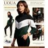 image:imageUOUA Womens 2 Piece Set Tracksuit Long Sleeve Zip Jacket amp Jogger Pants Workout Lounge Casual Outfit SweatsuitsGreen