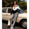 image:imageUOUA Womens 2 Piece Set Tracksuit Long Sleeve Zip Jacket amp Jogger Pants Workout Lounge Casual Outfit SweatsuitsGrey