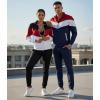 image:imageUOUA Womens 2 Piece Set Tracksuit Long Sleeve Zip Jacket amp Jogger Pants Workout Lounge Casual Outfit SweatsuitsRed