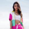 image:imageUOUA Womens 80s Color Block Outfits 2 Piece Tracksuit 90s Party Costume Summer Zip Up Windbreaker amp Short SetsPinkwhite
