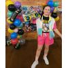 image:imageUOUA Womens 80s Color Block Outfits 2 Piece Tracksuit 90s Party Costume Summer Zip Up Windbreaker amp Short SetsPinkwhite