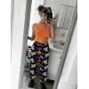 image:imageUOUA 80s Pants Women 90s Neon Workout Joggers Casual Reversible Sweatpants with PocketsBlack Print