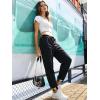 image:imageUOUA 80s Pants Women 90s Neon Workout Joggers Casual Reversible Sweatpants with PocketsBlack Print