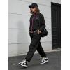 image:imageUOUA 80s Pants Women 90s Neon Workout Joggers Casual Reversible Sweatpants with PocketsBlack Print