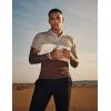 image:imageUOUA Mens 14 Zip Polo Shirts Summer Short Sleeve Sweatshirts Vintage Striped Texture Tops Casual Golf TeeBlock Khaki