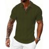 image:imageUOUA Mens Polo Shirts Short Sleeve Summer SweatshirtsArmygreen