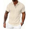 image:imageUOUA Mens Polo Shirts Short Sleeve Summer SweatshirtsBeige