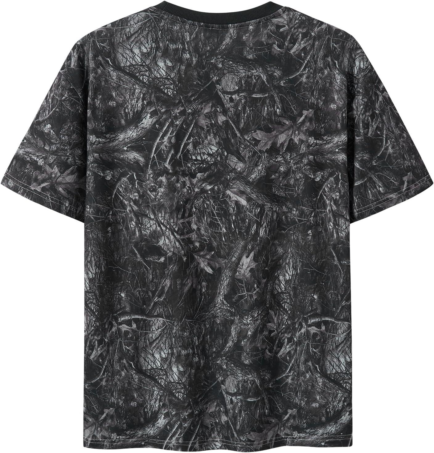 image:imageUOUA Mens Graphic Tees Vintage TShirts Oversized Letter Print Casual Crewneck Cotton Top Short Sleeve Rapper StreetwearBlack Leaves