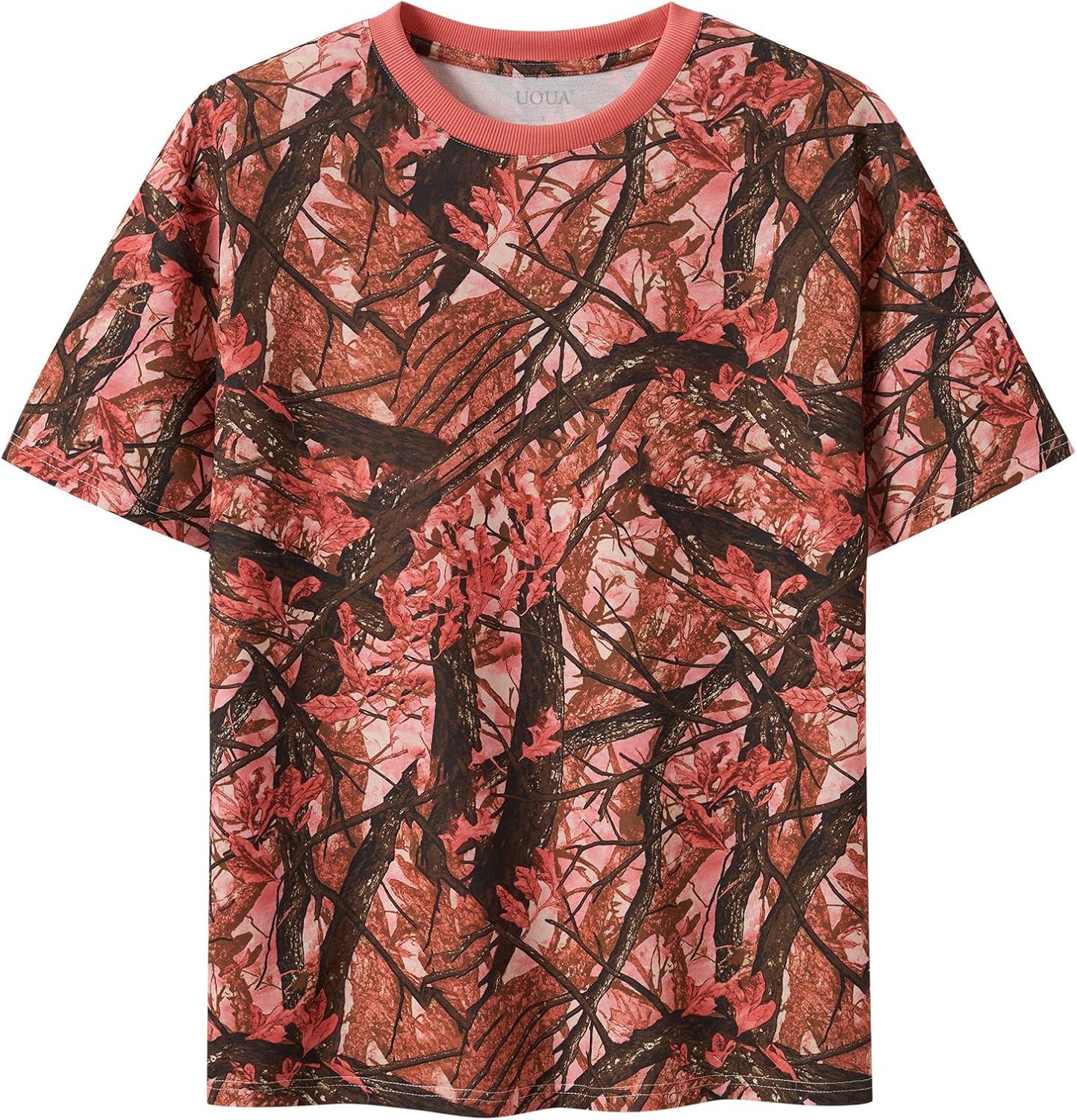image:imageUOUA Mens Graphic Tees Vintage TShirts Oversized Letter Print Casual Crewneck Cotton Top Short Sleeve Rapper StreetwearPink Leaves