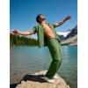 image:imageUOUA Mens 2 Piece Linen Set Summer Beach Button Down Short Sleeve Shirt Long Pant Vacation Casual OutfitGreen