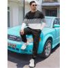 image:imageUOUA Mens 2 Piece Sweatsuits Outfits Color Block Loungewear amp Joggers Sweatpants Casual Track Suits SetBlackblockgrey