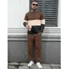 image:imageUOUA Mens 2 Piece Sweatsuits Outfits Color Block Loungewear amp Joggers Sweatpants Casual Track Suits SetBrownblockbeige