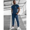 image:imageUOUA Mens 2 Piece Sweatsuits Outfits Short Sleeve Pullover Loungewear amp Joggers Sweatpants Summer Casual Track Suits Set Blue M 3XL