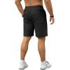 image:imageUOUA Mens Casual 7 Shorts Drawstring Elastic Waist Texture Summer Beach Sweat Shorts with PocketsBlack