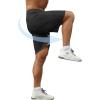 image:imageUOUA Mens Casual 7 Shorts Drawstring Elastic Waist Texture Summer Beach Sweat Shorts with PocketsBlack