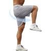 image:imageUOUA Mens Casual 7 Shorts Drawstring Elastic Waist Texture Summer Beach Sweat Shorts with PocketsGrey