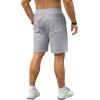 image:imageUOUA Mens Casual 7 Shorts Drawstring Elastic Waist Texture Summer Beach Sweat Shorts with PocketsGrey