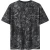 image:imageUOUA Mens Graphic Tees Vintage TShirts Oversized Letter Print Casual Crewneck Cotton Top Short Sleeve Rapper StreetwearBlack Leaves
