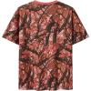 image:imageUOUA Mens Graphic Tees Vintage TShirts Oversized Letter Print Casual Crewneck Cotton Top Short Sleeve Rapper StreetwearPink Leaves