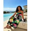 image:imageUOUA Hawaiian Dresses Women Plus Size Luau Party Sundress Summer Maxi Tropical Boho Beach DressPineapple Flamingo