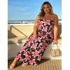 image:imageUOUA Hawaiian Dresses Women Plus Size Luau Party Sundress Summer Maxi Tropical Boho Beach DressPink Lily