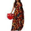 image:imageUOUA Hawaiian Dresses Women Plus Size Luau Party Sundress Summer Maxi Tropical Boho Beach DressSwirl Tiedye