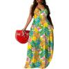 image:imageUOUA Hawaiian Dresses Women Plus Size Luau Party Sundress Summer Maxi Tropical Boho Beach DressWhite Leopard