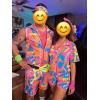 image:imageUOUA Womens 80s Color Block Outfits 2 Piece Tracksuit 90s Party Costume Summer Zip Up Windbreaker amp Short SetsPinkprint