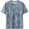 image:imageUOUA Women Oversized Graphic TShirt Casual Cotton Tees Printed Summer TopsBlue Leaves