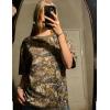 image:imageUOUA Women Oversized Graphic TShirt Casual Cotton Tees Printed Summer TopsGreen Leaves