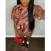 image:imageUOUA Women Oversized Graphic TShirt Casual Cotton Tees Printed Summer TopsPink Leaves