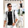 image:imageUOUA Mens 2 Piece Set Casual Outfits 14 Zip Polo Long Sleeve Shirt amp Pants Track Suit Loungewear Athletic SweatsuitBgw Blocking