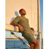 image:imageUOUA Mens Shorts Set Crewneck Short Sleeve TShirt amp Shorts Twisted Texture 2 Piece Summer Outfits Casual Matching SetsArmy Green