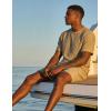 image:imageUOUA Mens Shorts Set Crewneck Short Sleeve TShirt amp Shorts Twisted Texture 2 Piece Summer Outfits Casual Matching SetsKhaki