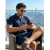 image:imageUOUA Summer Outfits for Men 2 Piece Short Sleeve Button Down Shirt amp Shorts Set Casual Vacation Beach TracksuitCuba Navy Blue