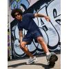 image:imageUOUA Summer Outfits for Men 2 Piece Short Sleeve Button Down Shirt amp Shorts Set Casual Vacation Beach TracksuitCuba Navy Blue