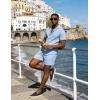 image:imageUOUA Summer Outfits for Men 2 Piece Short Sleeve Button Down Shirt amp Shorts Set Casual Vacation Beach TracksuitCubablue