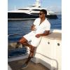 image:imageUOUA Summer Outfits for Men 2 Piece Short Sleeve Button Down Shirt amp Shorts Set Casual Vacation Beach TracksuitCubawhite