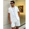 image:imageUOUA Summer Outfits for Men 2 Piece Short Sleeve Button Down Shirt amp Shorts Set Casual Vacation Beach TracksuitCubawhite