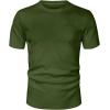image:imageUOUA Mens Crewneck Sweatshirts Soild Color Geometric Texture T Shirts Short Sleeve Casual Pullover ShirtNew Armygreen